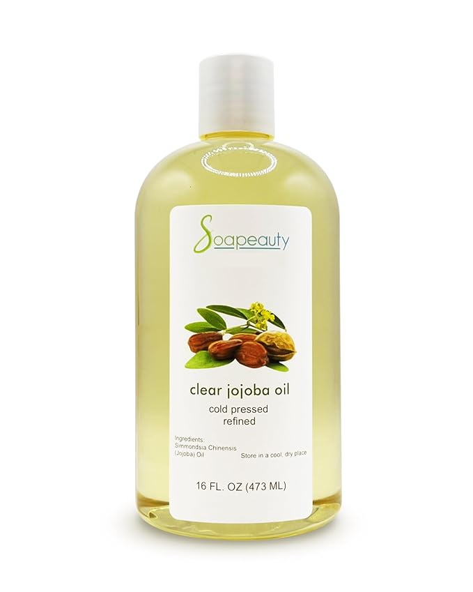 Soapeauty Clear Jojoba Oil | 100% Pure & Natural | Refined, Cold Pressed, Hexane Free | Moisturizing Oil for Skin, Face, Hair & Nails | 16 fl oz-FemmiqueWomen