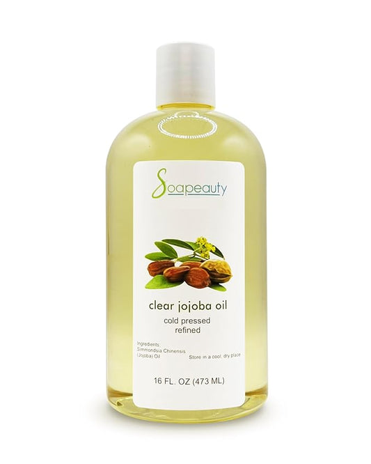 Soapeauty Clear Jojoba Oil | 100% Pure & Natural | Refined, Cold Pressed, Hexane Free | Moisturizing Oil for Skin, Face, Hair & Nails | 16 fl oz-FemmiqueWomen