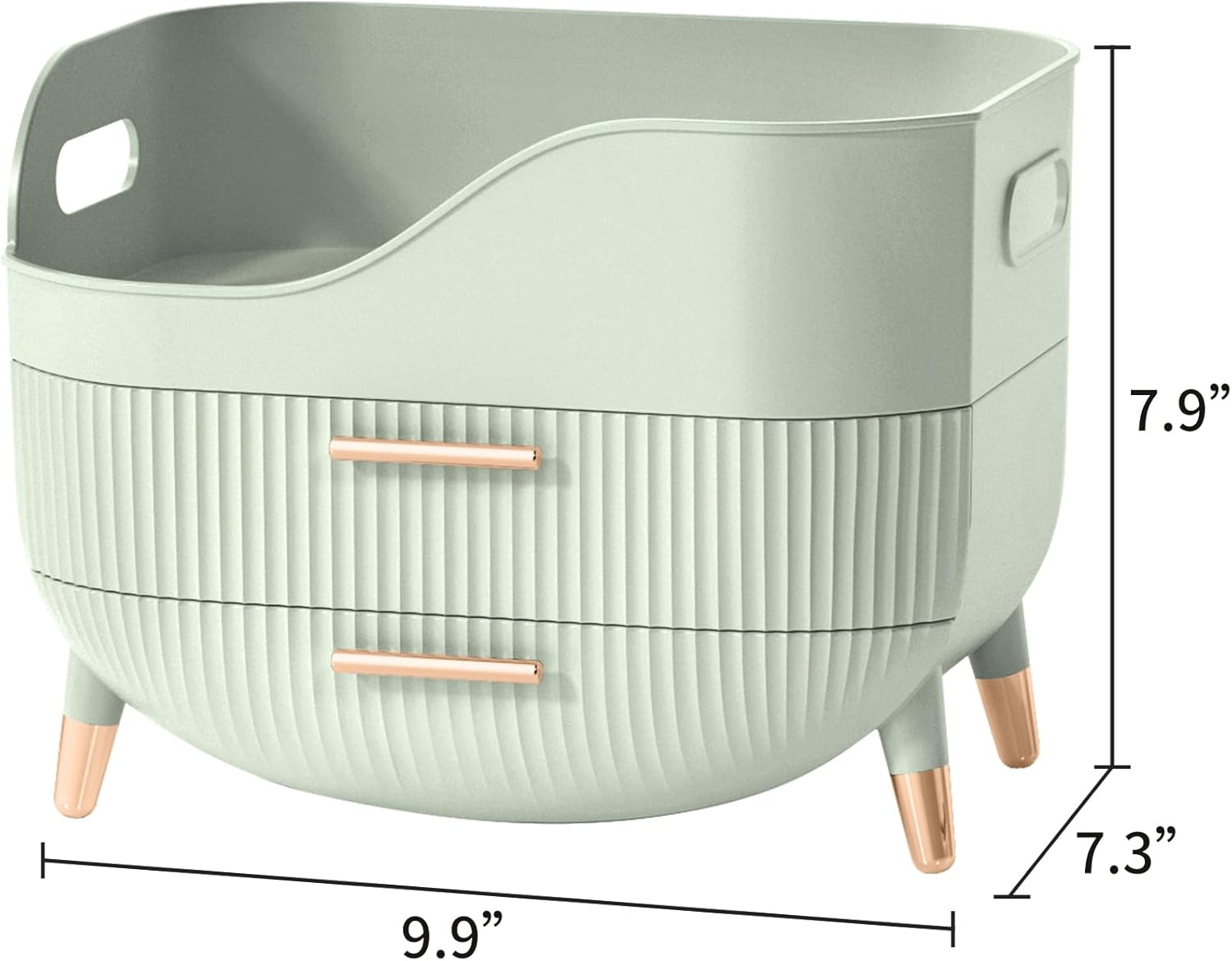 Makeup Organizer with Drawers,Skincare Organizer for Vanity,Storage Box with Handle,Large Cosmetic Display case for Dresser, Bathroom Countertop-FemmiqueWomen