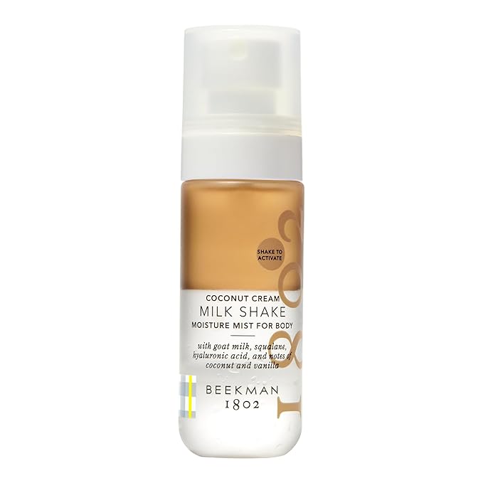 Beekman 1802 Coconut Cream Milk Shake - Body Mist - 2.0 fl. oz - With Hyaluronic Acid & Jojoba Oil - Instantly Moisturizes, Hydrates & Softens - Good for Sensitive Skin - Cruelty Free-FemmiqueWomen