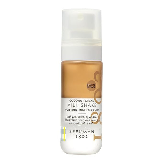 Beekman 1802 Coconut Cream Milk Shake - Body Mist - 2.0 fl. oz - With Hyaluronic Acid & Jojoba Oil - Instantly Moisturizes, Hydrates & Softens - Good for Sensitive Skin - Cruelty Free-FemmiqueWomen