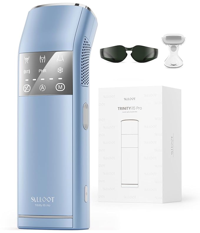 IPL Laser Hair Removal for Women and Men, 2 Lights, 2℃, 16.6 cm² Sapphire Ice Cooling for Sensitive Skin, 4-Pulse Mode for Ingrown Hair, Bikini, Face, Body Permanent Epilator Home Hair Removal Device-FemmiqueWomen