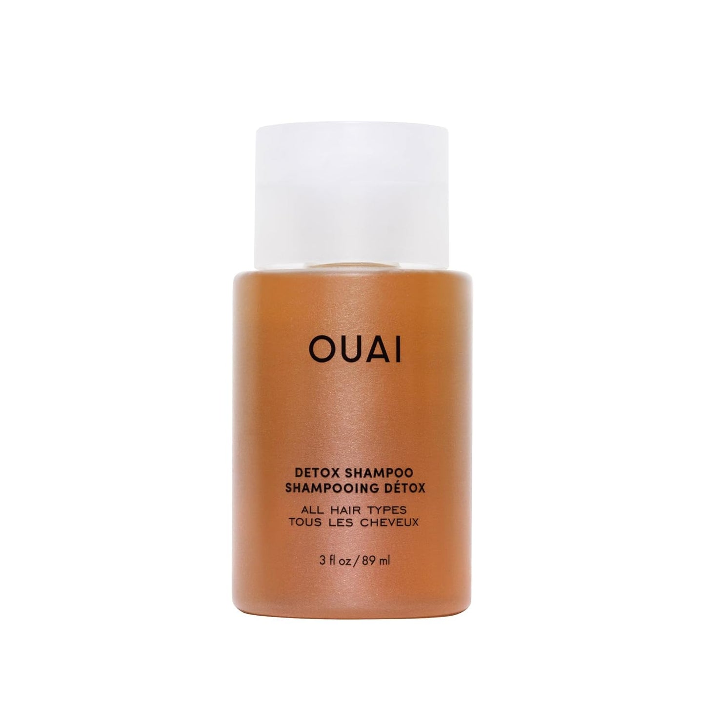 OUAI Detox Shampoo Travel Size - Clarifying Shampoo for Build Up, Dirt, Oil, Product and Hard Water - Apple Cider Vinegar & Keratin for Clean, Refreshed Hair - Sulfate-Free Hair Care (3 oz)-FemmiqueWomen