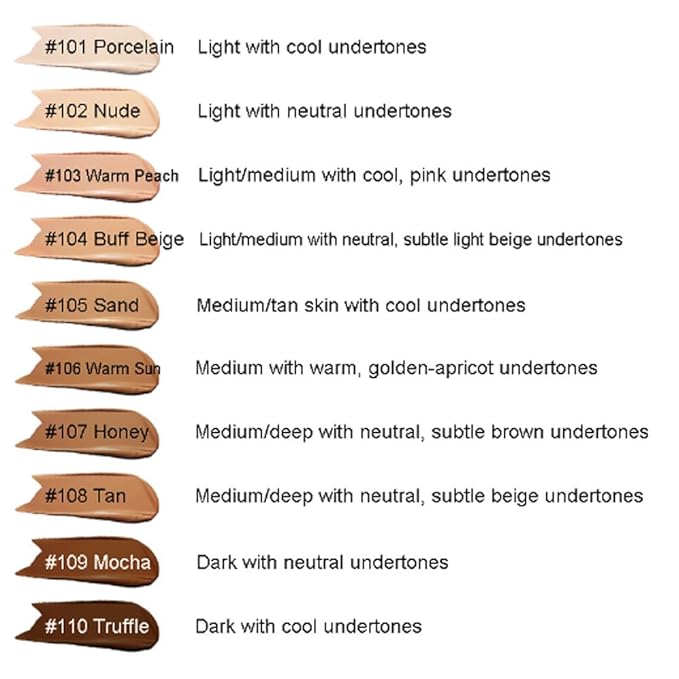 2Pcs Liquid Foundation Full Coverage 24HR Matte Oil Control Concealer 30ml (Nude & Buff Beige) with Kabuki Foundation Brush Flat Top (1pcs-101)-FemmiqueWomen