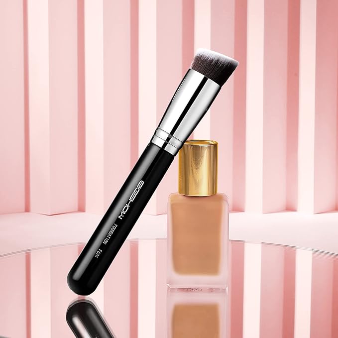 Flat Top Kabuki Foundation Brush, EIGSHOW Premium Makeup Brush for Liquid, Cream, and Powder - Blending, Buffing, Stippling, Flawless Application (F624)-FemmiqueWomen