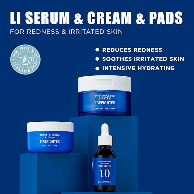 It'S SKIN LI Calming Skincare Set - Soothing Toner Pads, Ampoule Serum, Moisture Cream – Redness & Acne Relief with Licorice Extract & Guaiazulene – for Clear Skin-FemmiqueWomen
