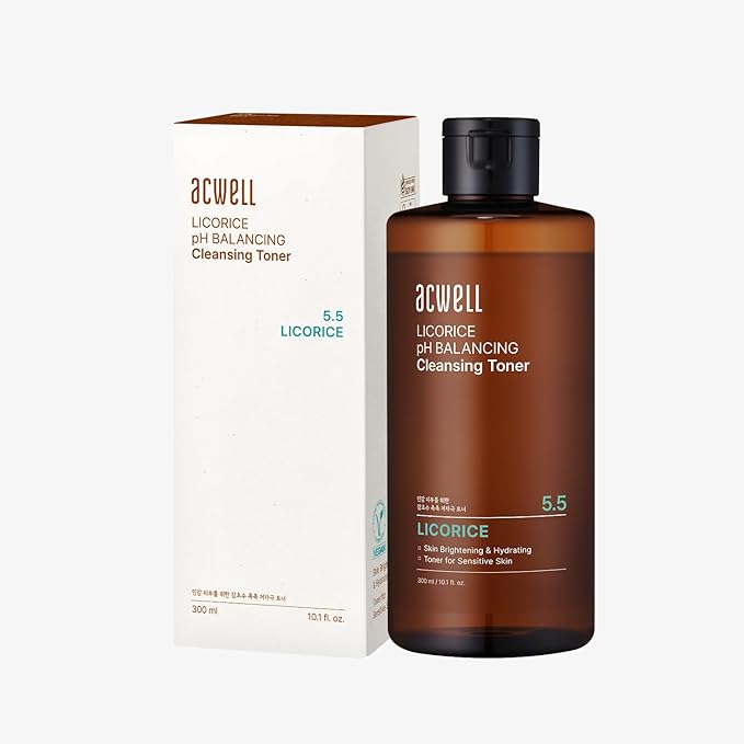 ACWELL Licorice pH Balancing Korean Toner for Cleansing 10.14 fl.oz. - Alcohol-Free PH5.5 Hydrating Facial Astringent - Skin Clarifying & Hydration Boosting Toner-FemmiqueWomen