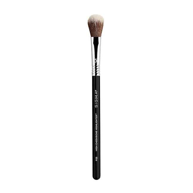 Sigma Beauty Professional F03 High Cheekbone Highlighter™ and Contouring Synthetic Face Makeup Brush with Sigmax® fibers for Buffing and Highlighting Nose, Chin and Cheekbones-FemmiqueWomen
