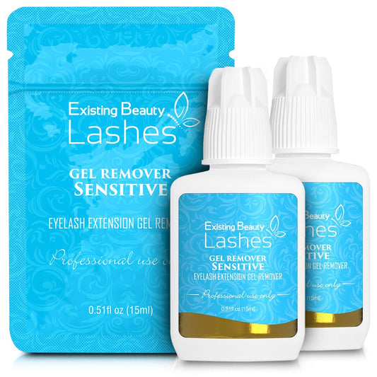2 Pack Sensitive Lash Remover for Lash Extensions - Clear Eyelash Extension Remover Gel - Fast-Acting Lash Extension Remover, Efficient Lash Glue Remover 15 ml ea - Existing Beauty Lashes-FemmiqueWomen