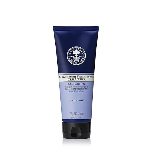 Neal's Yard Rejuvenating Frankincense Cleanser with Aloe Vera & Cocoa Butter, Smoothes & Refines, All Skin Types, Vegan Approved, Cruelty-Free 100mL-FemmiqueWomen