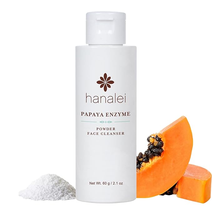 Hanalei Papaya Powder Face Cleanser - Gentle Daily Exfoliating Wash, Hydrating Non-Stripping Formula for All Skin Types - Travel-Friendly - Cruelty-Free & Paraben-Free, 60g-FemmiqueWomen