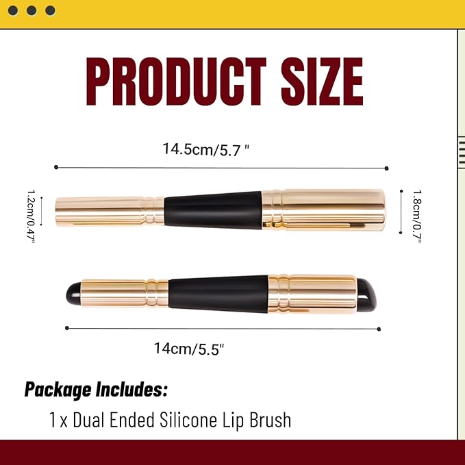 Dual Ended Silicone Lip Brush with Lid, Jelly-like Lip Makeup Brush, Versatile Makeup Applicator for Lips, Concealer, Contour, Blush, Bronzer, and Eyes, 1 count-FemmiqueWomen