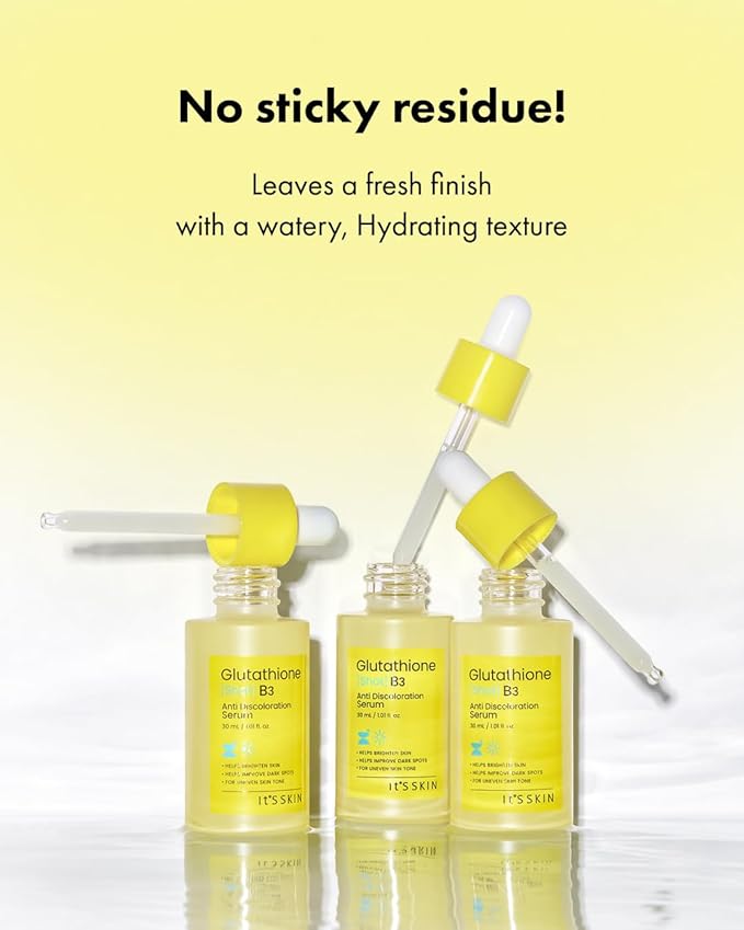 It'S SKIN Glutathione Shot B3 Serum 1.01 Fl Oz, Niacinamide Facial Serum, Dark Spot Corrector, Face Exfoliation, Hydrating Serum for Hyperpigmentation, Acne Scars, Blemish Spot, Korean Skincare-FemmiqueWomen