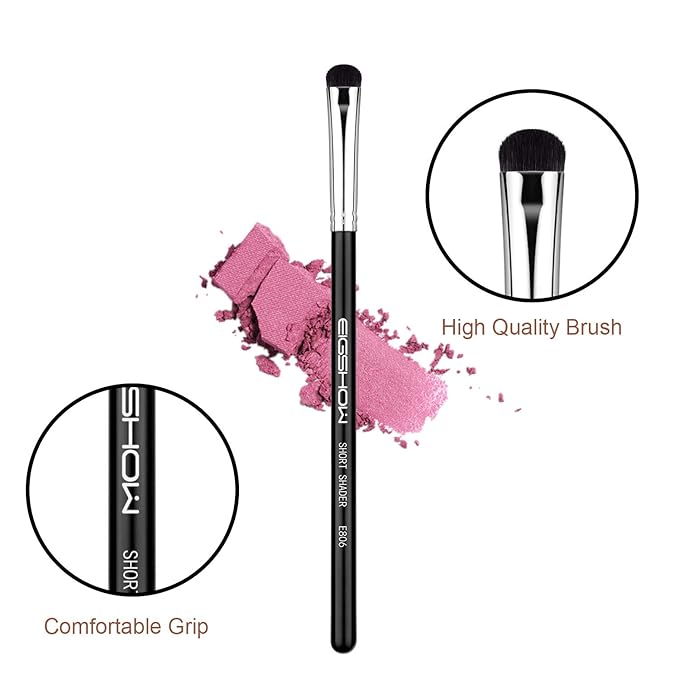 Eyeshadow Smudge Brush, EIGSHOW Short Shader Precision Makeup Brush High-End for Creasing & Cat Eye Makeup, Premium Quality, Cruelty-Free (E806)-FemmiqueWomen