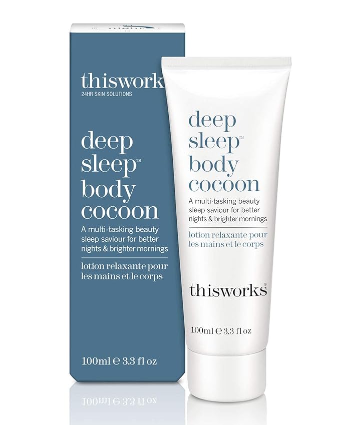 THISWORKS Deep Sleep Body Cocoon – Hydrating Body Lotion with Lavender, Chamomile & Vetivert – Soothing Nighttime Moisturizer for Dry Skin, Promotes Relaxation & Better Sleep – 100ml-FemmiqueWomen