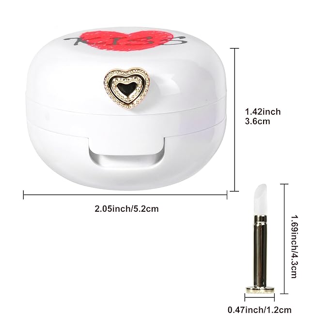 2 Pack Lip Balm Containers,Plastic Portable Empty Lip Balm Container with Mirror and Silicone Lip,Empty Lipstick Dispenser Box for Travel,Home-FemmiqueWomen