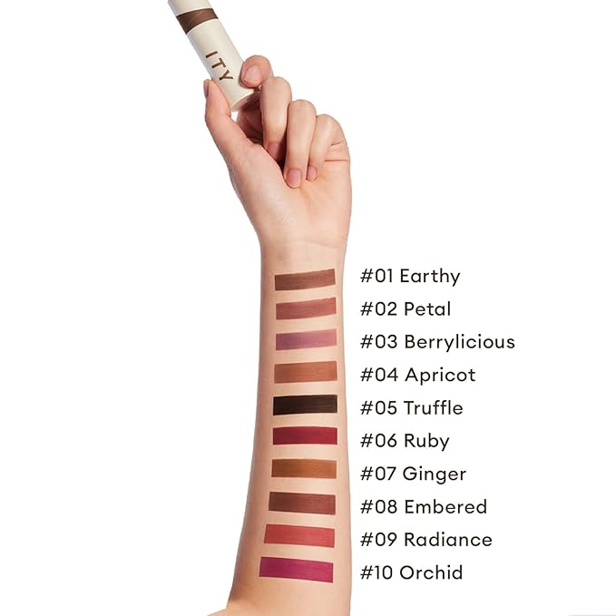 ITY Velvet Matte Finish Lip Stain-Mousse Textured Lip Clay, Red Shade, Conceals Lip Lines, Rich Pigment Lip Tint Lipsticks, 0.14 oz (4g) in Ginger, Embered.-FemmiqueWomen