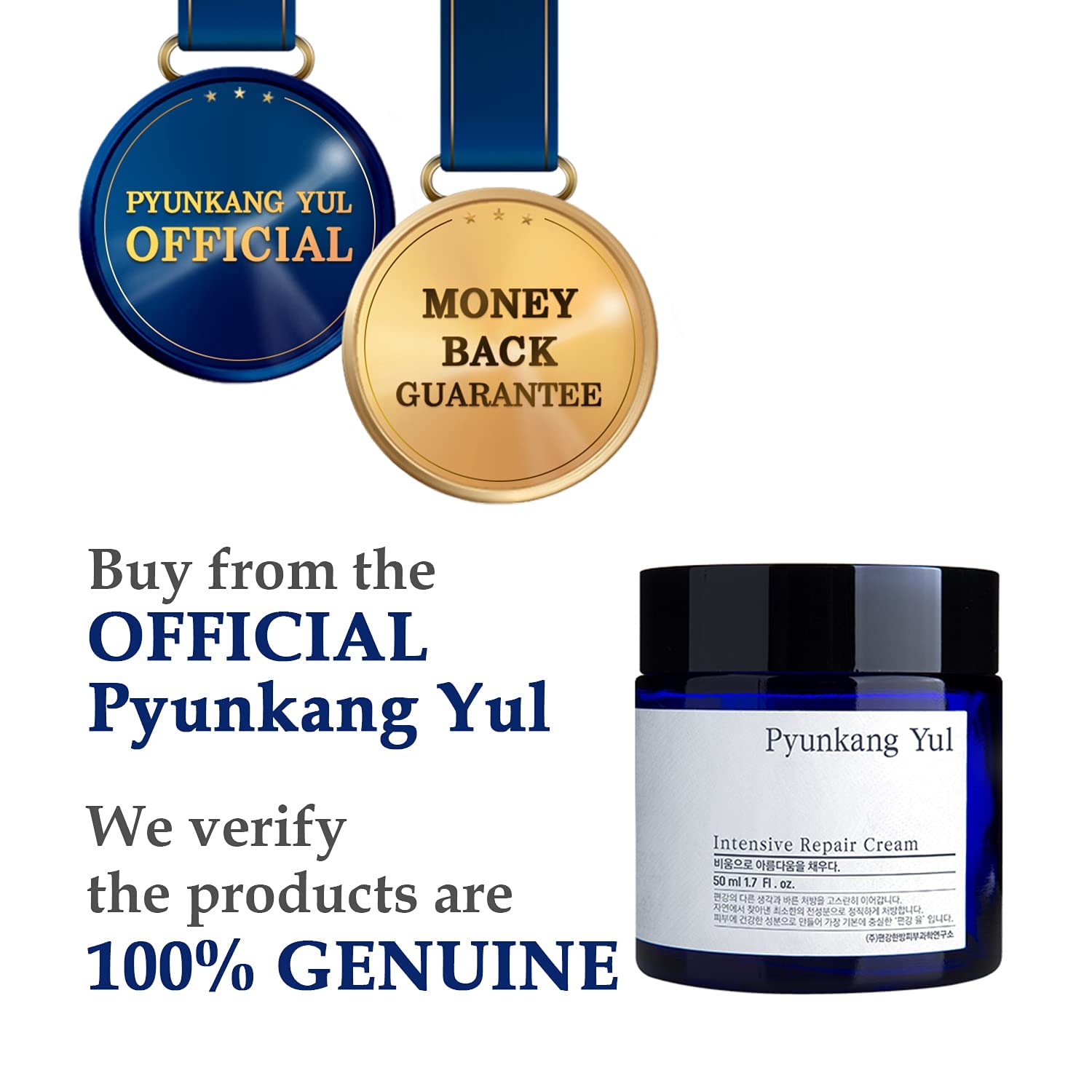 Pyunkang Yul PKY Intensive Repair Cream - Ceramide Moisturizer for Dry Skin with Shea Butter & Macadamia Oil, 1.7 Fl. Oz-FemmiqueWomen
