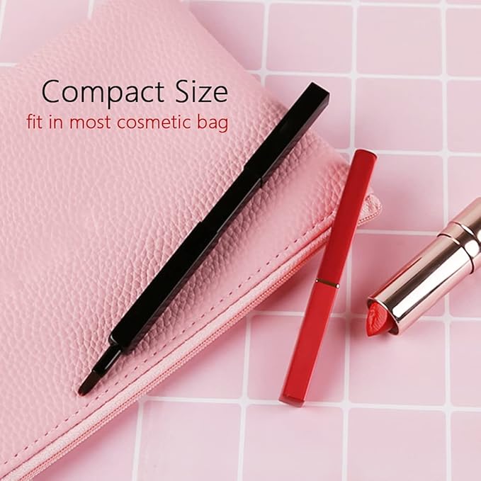 Lip Applicator Brush - 3 Pack Exquisite Professional Dustproof Retractable Lip Brush - Makeup Lipstick Lip Gloss Applicators (Black, Silver and Jewelry Red)-FemmiqueWomen