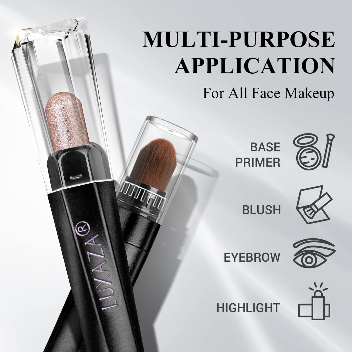 10PCS Eyeshadow Stick,Shimmer And Matte Brown Metallic Cream Eyeshadow Pencil Crayon with Smudge-proof & Waterproof, Eye Brightener Stick, Ideal Gift for Women - Ash Rose-FemmiqueWomen