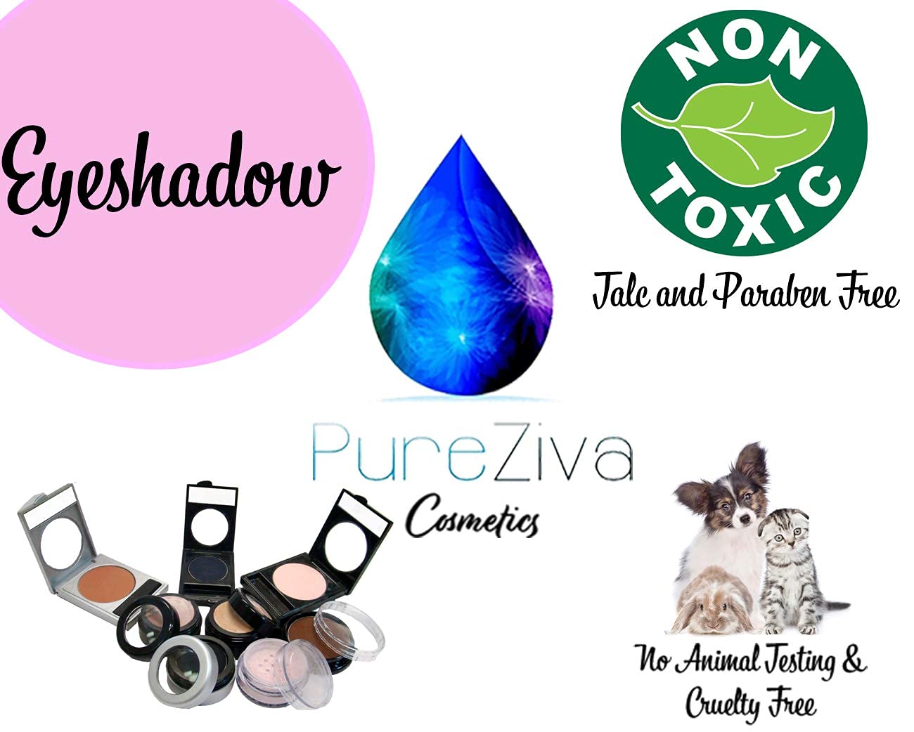 Indigo Denim Navy Blue Purple Violet Opaque Pressed Powder Single Vegan Eyeshadow; Talc, Paraben & Cruelty Free-FemmiqueWomen