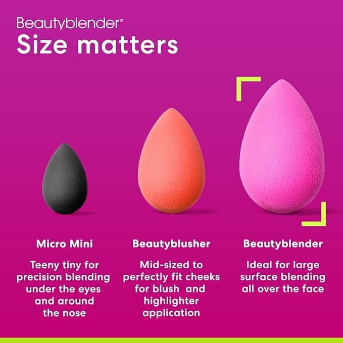 Beautyblender® | Original Pink Beauty Blender Makeup Sponge, Super-Soft Foam Easily Blends Foundations, Powders & Creams, Made in USA, Reusable, Washable, Streak Free Application, Vegan, Cruelty Free-FemmiqueWomen