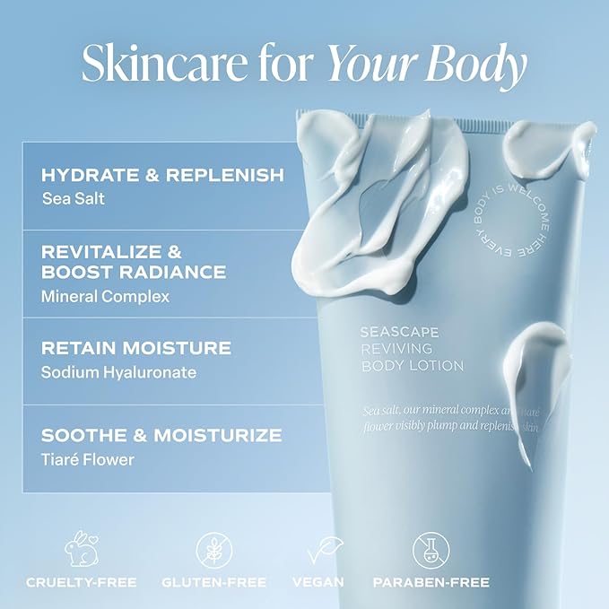 Saltair Body Lotion - 2 Pack Moisturizing Lotion For Dry Skin. Seascape Scented Hydrating Body Cream with Nourishing Moisturizer Formula. Skin Care for Women and Men. 2x 10oz Tubes-FemmiqueWomen