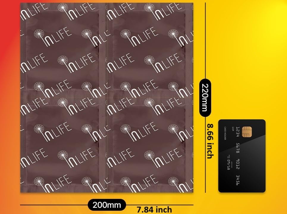 InLife Super Warmer for Lap and Body, All Natural & Safe, Bigger & Wider Area Covered, Higher Heating 145°F, Air Activated, Easy & Comfort, Steady Longer Lasting, Odorless, 10 Packs-FemmiqueWomen