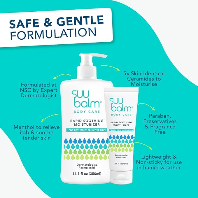 Fast Itching Relief Cream, Anti Itch Lotion for Sensitive Skin, Eczema, Psoriasis & Extreme, Very Severe & Dry Skin, Derm Formula, Menthol & Ceramides, 11.83 fl oz-FemmiqueWomen