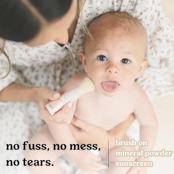 Roe Wellness- Kids SPF 50 Brush On Mineral Sunscreen Powder EWG Certified, Non-Toxic, Reef-Friendly, Easy to Apply for Kids, Babies & Parents (2Pack)-FemmiqueWomen