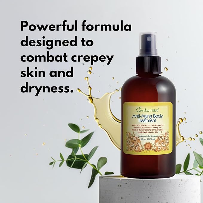 Just Nutritive Anti-Aging Body Treatment | Anti-Aging Moisturizer | Anti-Aging Skin Care | Body Oils | Body Moisturizer Skin Products For Anti-Aging 8 Fl Oz-FemmiqueWomen