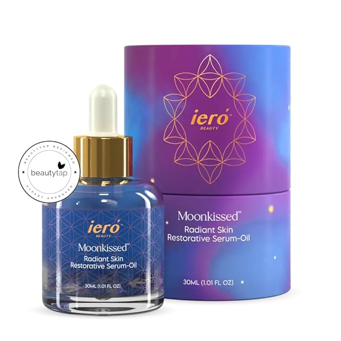 ieró Beauty Moonkissed Radiant Skincare Restorative Serum Oil | Face Moisturizer | Hydrating Face Oil | Anti Aging | Restore Suppleness | All Skin Types | Paraben & Silicone Free, 1 FL OZ/30ML-FemmiqueWomen