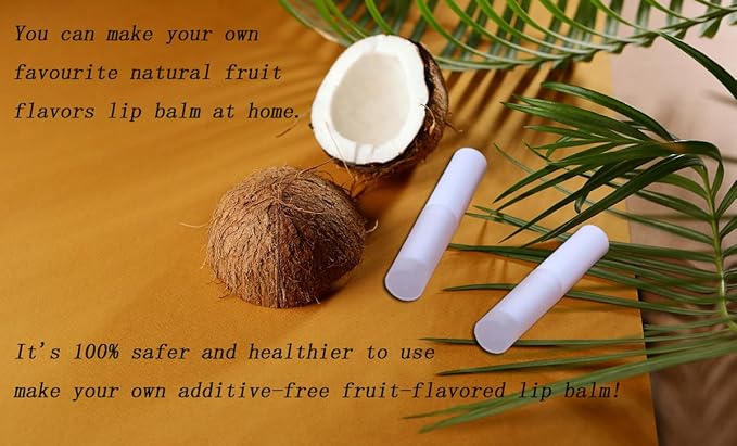 0.14oz Empty Flavored Lip Balm Container Tubes Plastic Homemade Moisturizing Lip Stick with Caps Bulk Fit for Women Adult DIY Making Supplies, 25 Count (White)-FemmiqueWomen