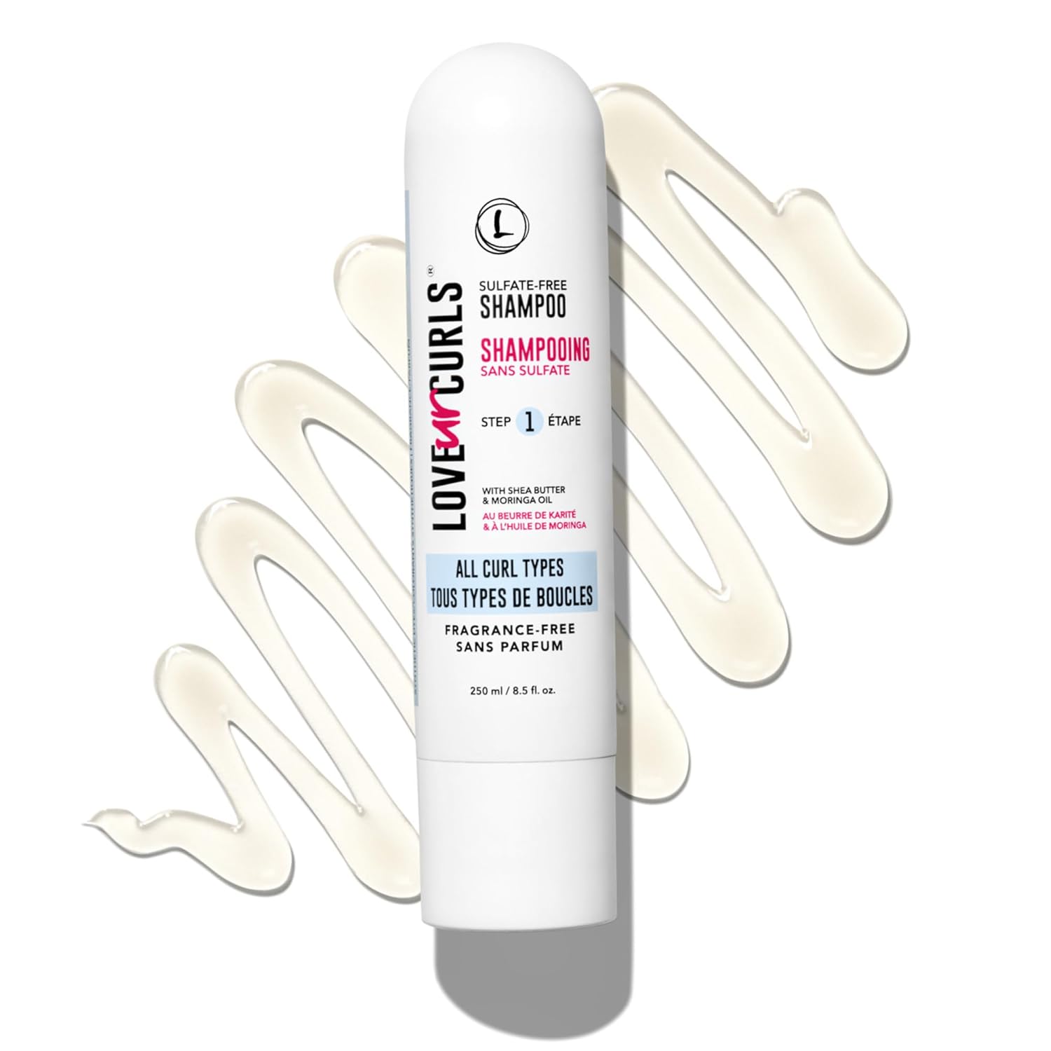 Love Ur Curls - Fragrance Free Shampoo, Moisturizing and Scalp Cleanse for Curly, Wavy, or Kinky Coily Hair, Vegan and Silicone Free, 250mL-FemmiqueWomen