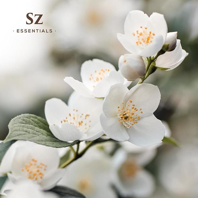 Jasmine Absolute Essential Oil – 100% Pure & Undiluted – 4 Jasminum Species – Divine Floral & Exotic Scent! – Aromatherapy & Natural Perfumery - Therapeutic Grade & Vegan – 0.17oz (5mL)-FemmiqueWomen