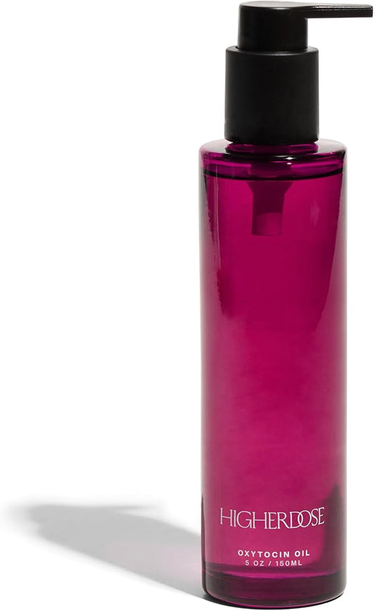 HigherDOSE Oxytocin Body Oil - Nourishing, Ayurvedic Body Care to Firm & Tone Skin - Lightweight & Fast-Absorbing Formula with Sea Buckthorn & Antioxidant-Rich Passion Fruit Seed Extract (5 Fl Oz)-FemmiqueWomen