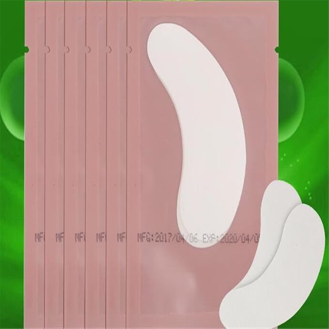 100 Pairs Set，Eye Gel Patches,Under Eye Pads Lint Free Lash Extension Eye Gel Patches for Eyelash Extension (pink)-FemmiqueWomen