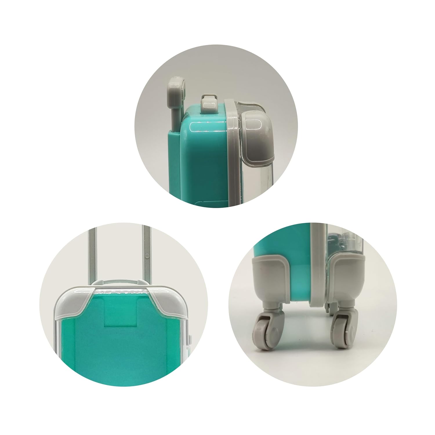 False Eyelash Storage Box, Portable Travel Organizer Mini Luggage False Eyelash Tray Makeup Tool (GREEN)-FemmiqueWomen