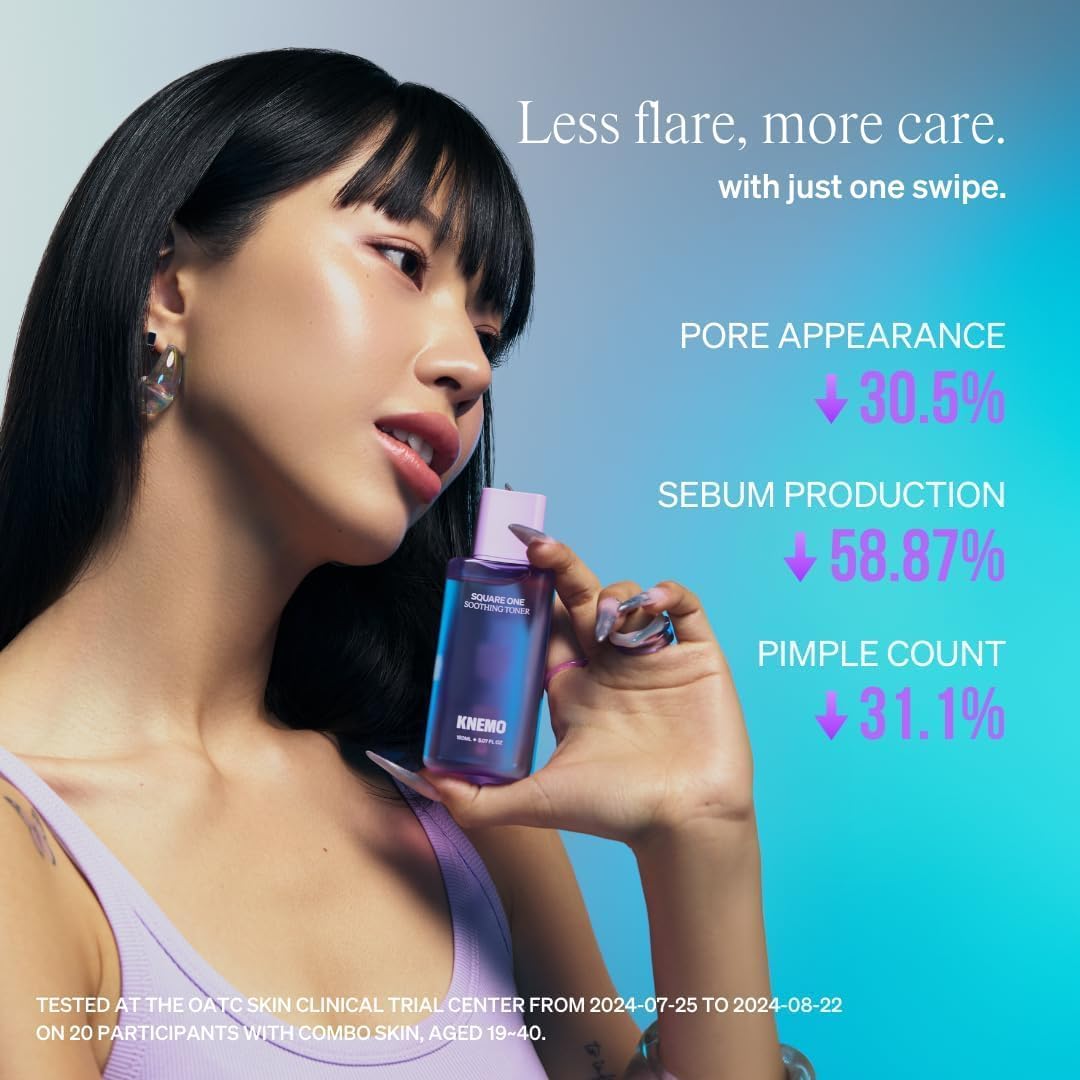 Square One Soothing Toner for Sensitive Skin with Calming CICA, Tea Tree, Anti-Sebum, Antioxidants, AHA, PHA, Niacinamide, Vegan, Cooling, Fragrance-Free | 5.07 fl oz ✦ 150ml-FemmiqueWomen