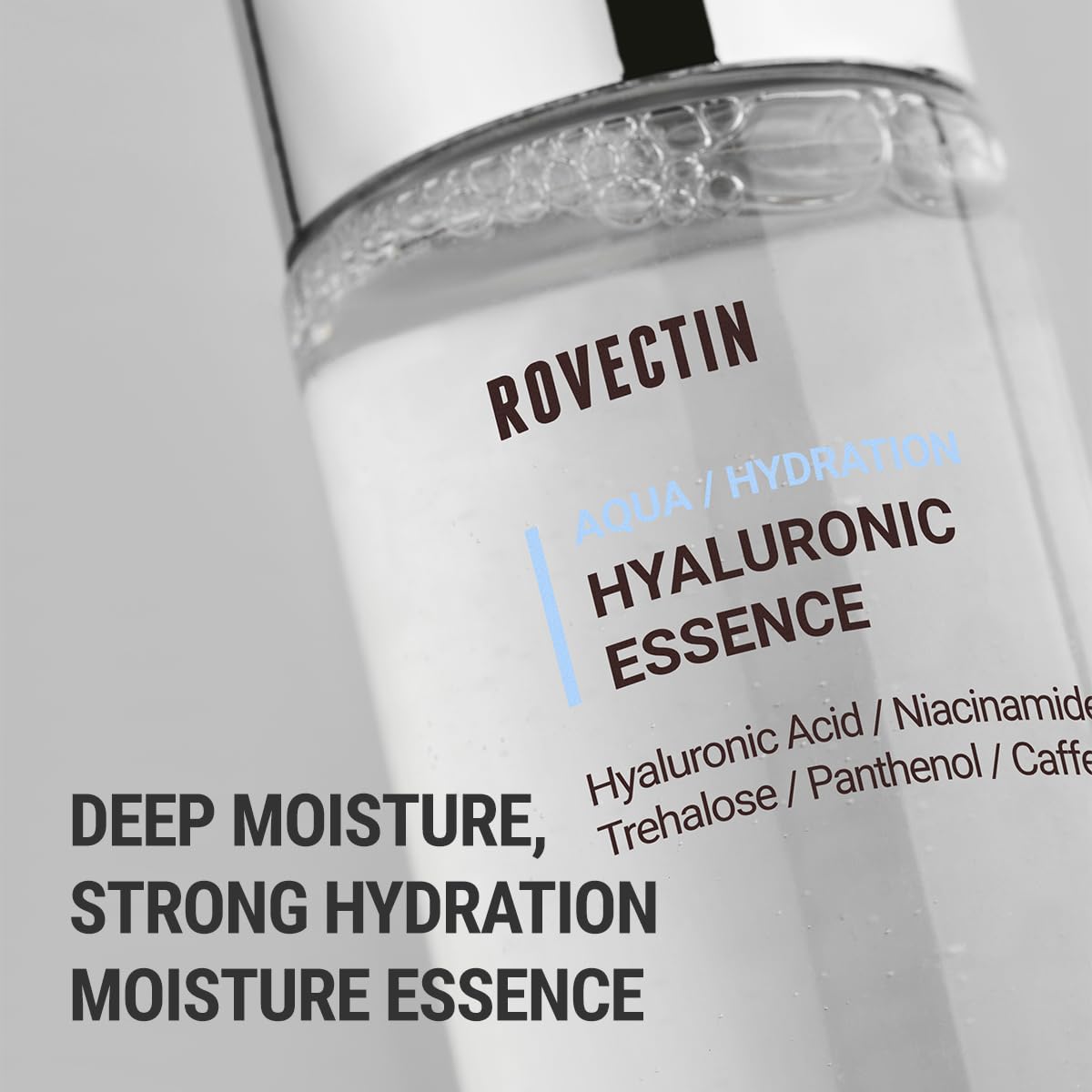 ROVECTIN Aqua Hyaluronic Essence (Activating Treatment Lotion) - 7 Layers Hyaluronic Acid Facial Toner with Niacinamide & Panthenol, Vegan Korean Skin Care (6.08 fl.oz)-FemmiqueWomen