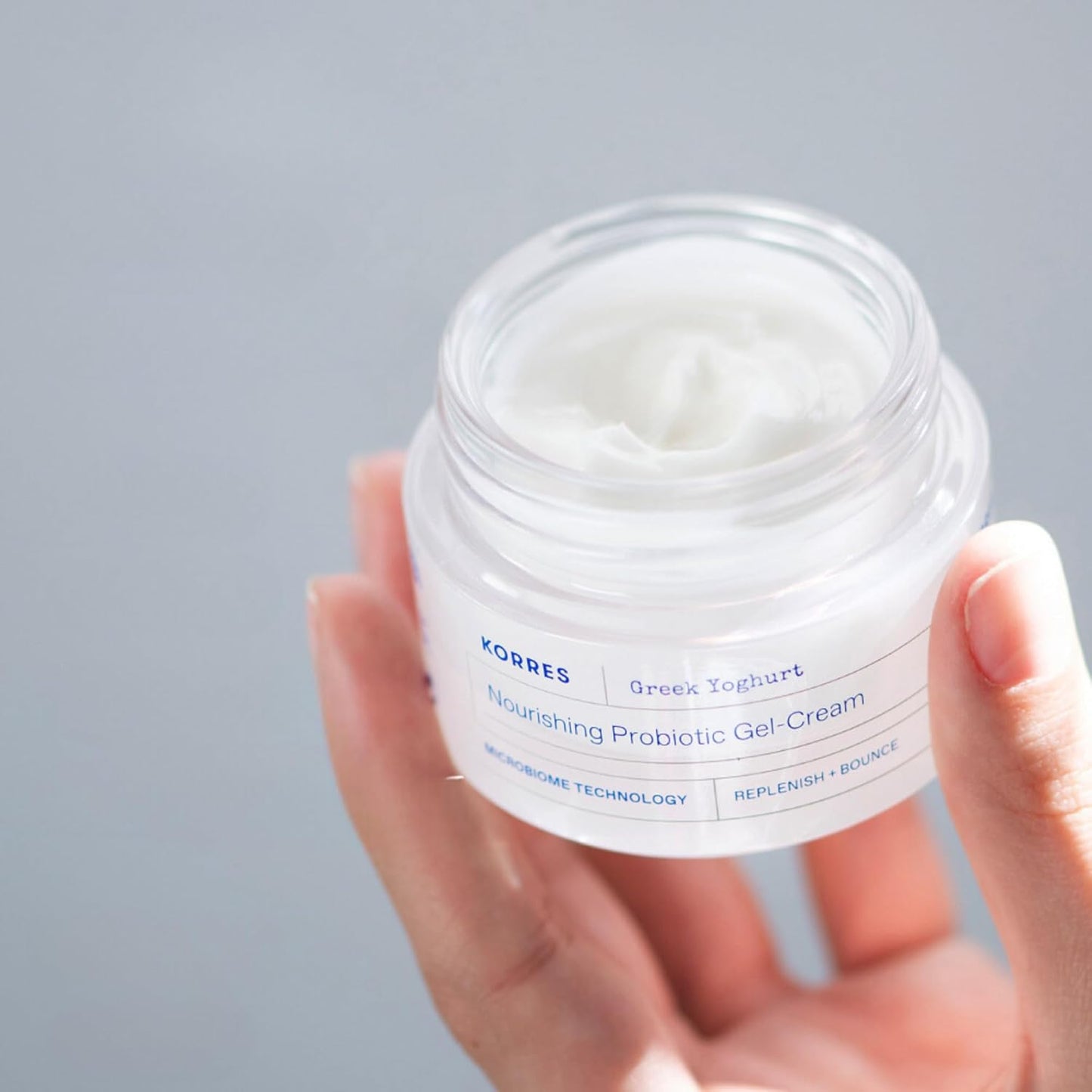 KORRES Greek Yoghurt Nourishing Probiotic Gel-Cream, Lightweight Face Moisturizer with Pre and Probiotics, Time-Released Hydration for 48 Hours, Microbiome Technology for Balanced Skin, 1.4 Fl Oz-FemmiqueWomen