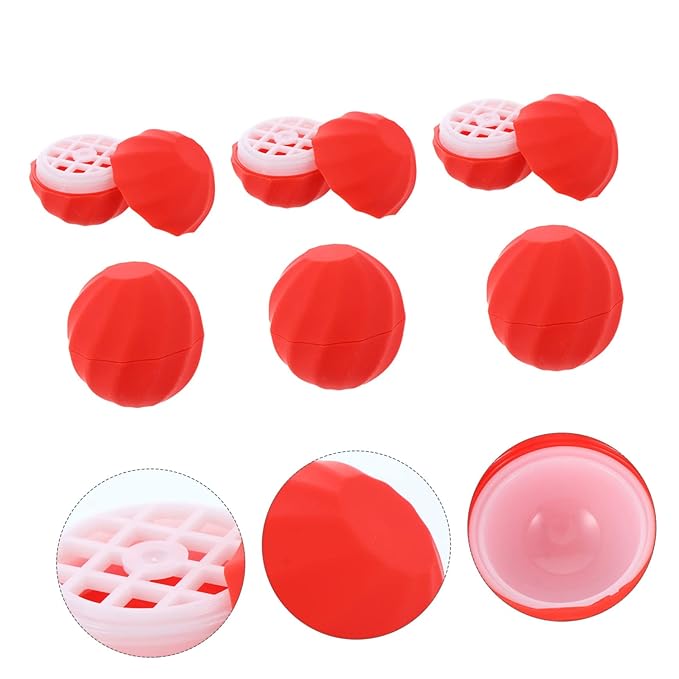 10pcs Box Spherical Lipstick Case Bulk Lip Balm Lipgloss Lip Gloss Round Ball Containers Lip Balm Containers Lip Balm Sphere Container Empty Lip Balm Sphere Lip Balm Bottles Red-FemmiqueWomen