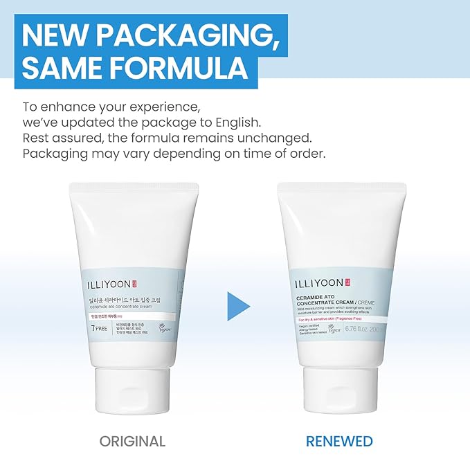 Illiyoon Ceramide Ato Concentrate Cream | Moisturizer for Dry & Sensitive Skin, 100hr Lasting Hydration, For Face & Body, Gentle for Infants, Moisture Barrier Repair, Vegan Certified, 6.76 fl.oz.-FemmiqueWomen