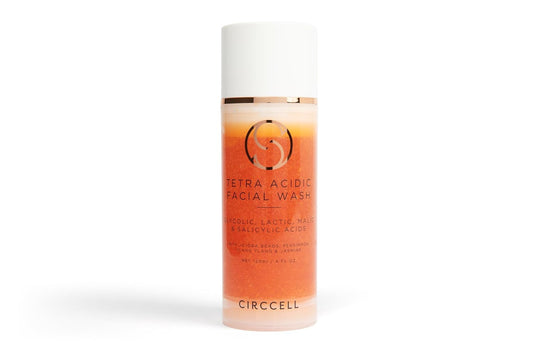 CIRCCELL Tetra Acidic Facial Cleanser: Perfect Your Skin with a Blend of Glycolic, Malic, Lactic, and Salicylic Acids Infused with Nourishing Jojoba Oils-FemmiqueWomen