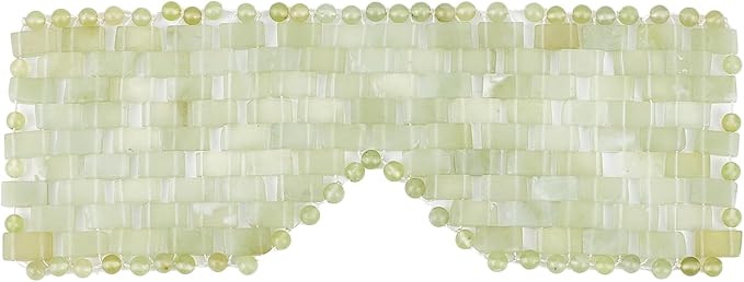 Jade Eye Mask, Eye Mask for Relaxation, Reusable Jade Eye Mask Hot or Cold Using Jade Mask Eyes Sleeping Mask for Alleviate Puffiness Face Massage Relax Eyes Meditation Beauty-FemmiqueWomen