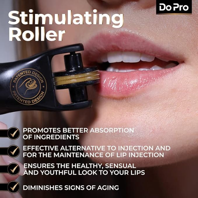 Intensive Boosting Lipgloss - Plumper Stick with Anti-Aging Stimulating Roller, Plumping Lip Stick with Hyaluronic Acid, Collagen, Vitamin C & E - Volumizing & Hydrating Lip Plumping Serum - 5ml-FemmiqueWomen