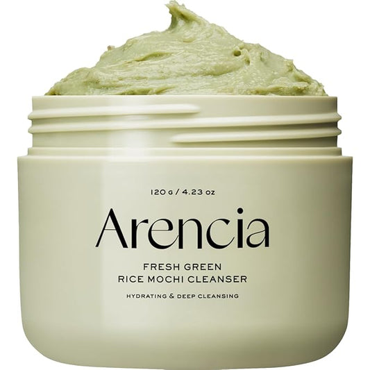 Korean Rice Mochi Face Cleanser - Face Mask, Foaming Cleanser, Gentle Scrub All in One - Deep Cleansing, Moisturizing, Pore Minimizing, Removing Blackhead- with Rice Water & Green Tea, Mugwort-FemmiqueWomen