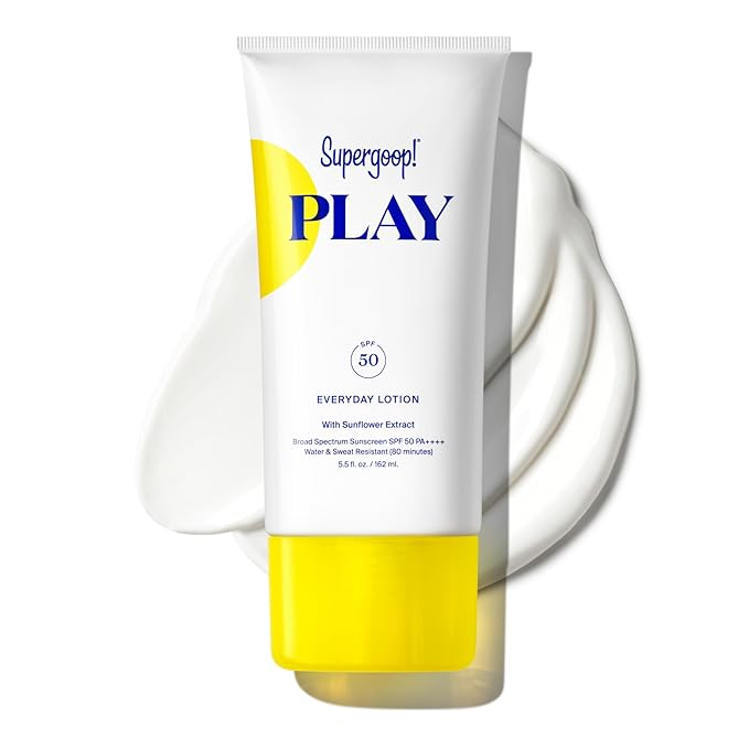 Supergoop! PLAY Everyday Lotion SPF 50 - Broad Spectrum Body & Face Sunscreen for Sensitive Skin - Great for Active Days - Fast Absorbing, Water & Sweat Resistant - 5.5 fl oz-FemmiqueWomen