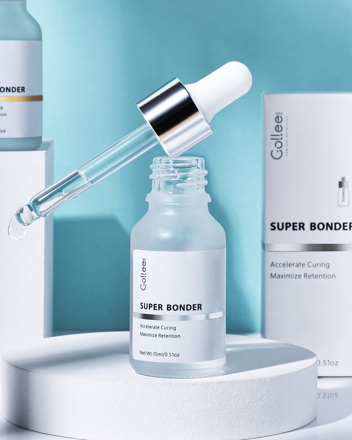 Lash Bonder for Eyelash Extensions, Lash Retention Sealant Eyelash Lash Glue Super Bonder for Lash Extensions Glue Accelerator Cure Solution Lash Extension Lash Super Bonder -15ML-FemmiqueWomen