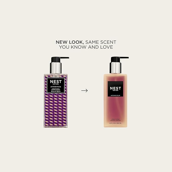 NEST New York Liquid Soap, Autumn Plum - 10 fl oz - Cleanses & Nourishes Skin - Approx. 300 Pumps Per Bottle - Gluten Free & Cruelty Free-FemmiqueWomen